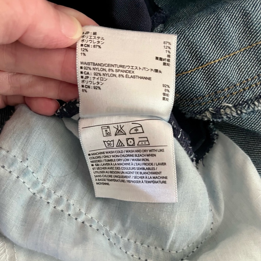 Old Navy Maternity Denim Panel Skirt - Dark Blue - Picture 5 of 6
